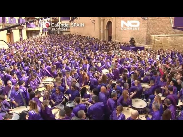 NO COMMENT: Los tambores vuelven a Calanda esta Semana Santa para conmemorar la muerte de Jesucristo