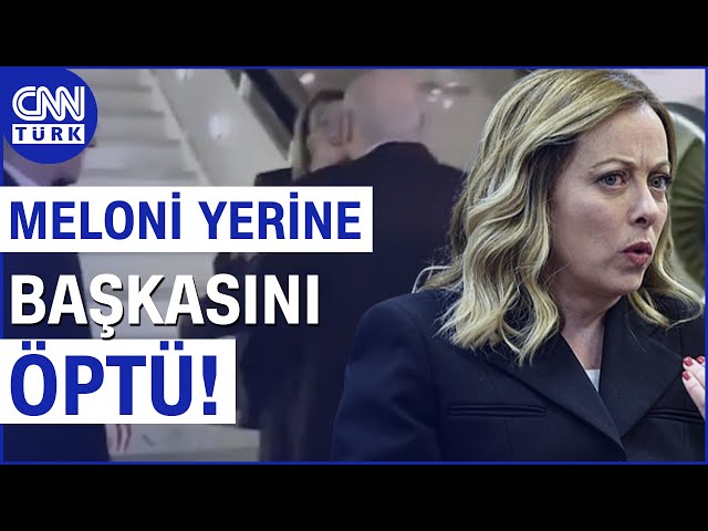 ⁣İtalya Başbakanı Meloni'ye İlginç Sürpriz! Lübnanlı Mevkidaşı Yanlışlıkla Başkasını Öptü #Haber