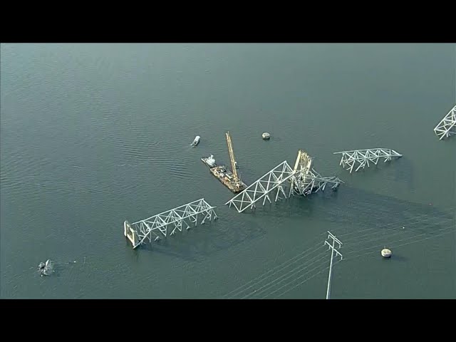 Work begins to reopen Port of Baltimore after Francis Scott Key Bridge collapse