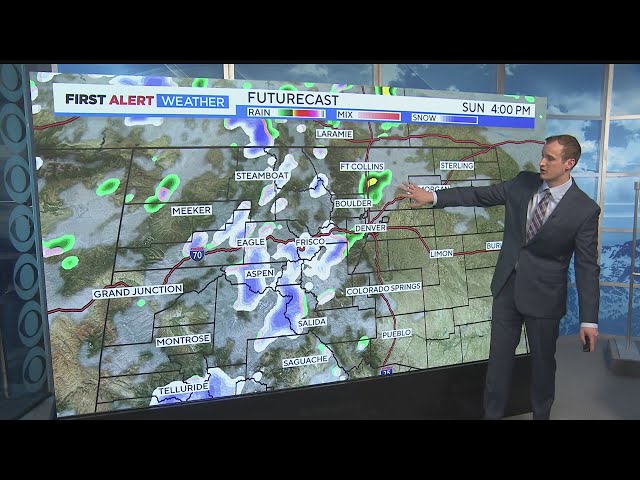 Mild & breezy with rain and snow showers in Denver on Easter