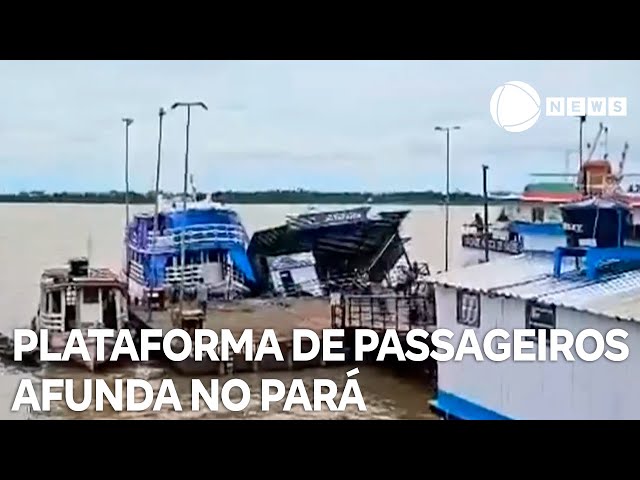 Plataforma de passageiros afunda em rio do Pará