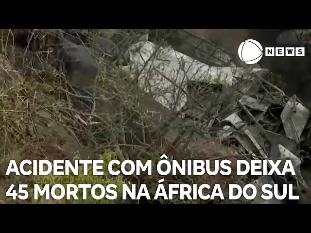 Acidente com ônibus mata 45 pessoas na África do Sul