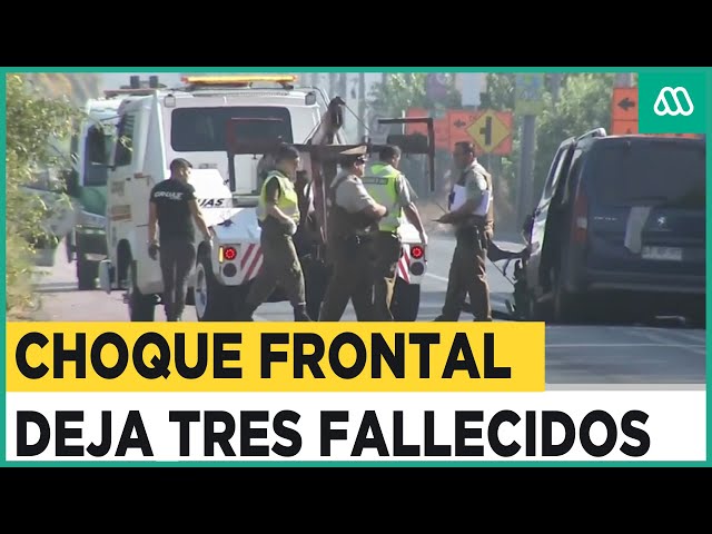 Tragedia en Isla de Maipo: Tres personas fallecen en choque frontal entre vehículos particulares