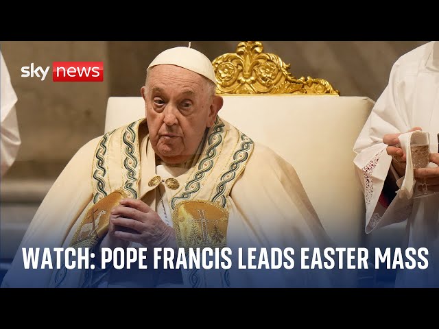 Watch live: Pope Francis leads Easter Sunday Mass in Vatican City