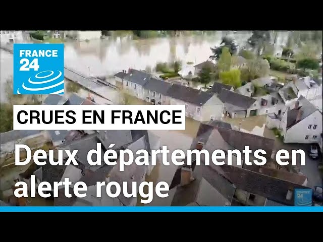 Crues en France : Deux départements en alerte rouge, une centaine d'évacuations • FRANCE 24