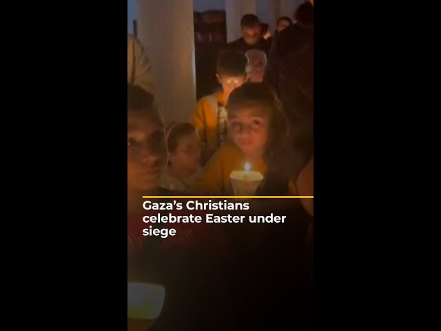 Gaza’s Christians attend Easter service in darkness  | #AJshorts