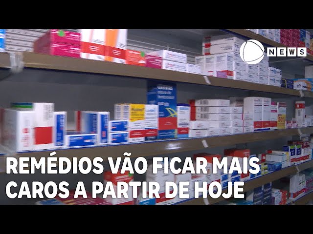 Preços dos medicamentos devem subir até 4,5% a partir de hoje