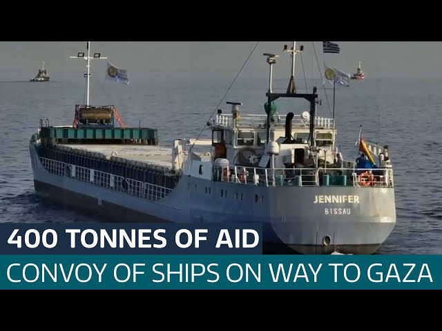 Ships with a second round of aid for Gaza have departed Cyprus as hunger concerns soar | ITV News