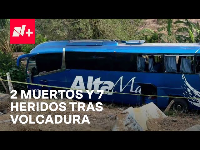 Volcadura de autobús en Guerrero deja dos muertos y siete heridos - Las Noticias