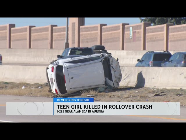 Teenage girl dies in rollover crash with stolen SUV on I-225 in Aurora, multiple teens hurt