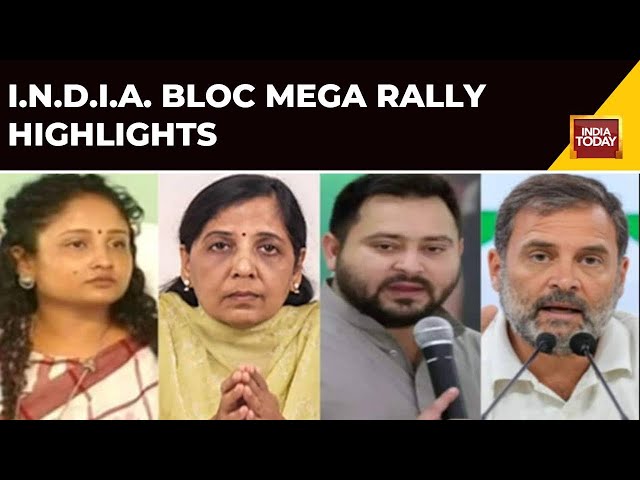 I.N.D.I.A. Bloc Mega Rally Highlights: Opposition Unites Over I.N.D.I.A. Bloc Leaders' Arrests