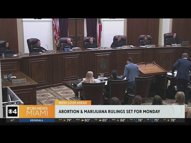 Florida Supreme Court set to rule on abortion and marijuana