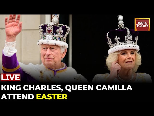 LIVE | King Charles And Queen Camilla Arrive For The Easter Mattins Service | Royal Family Live News