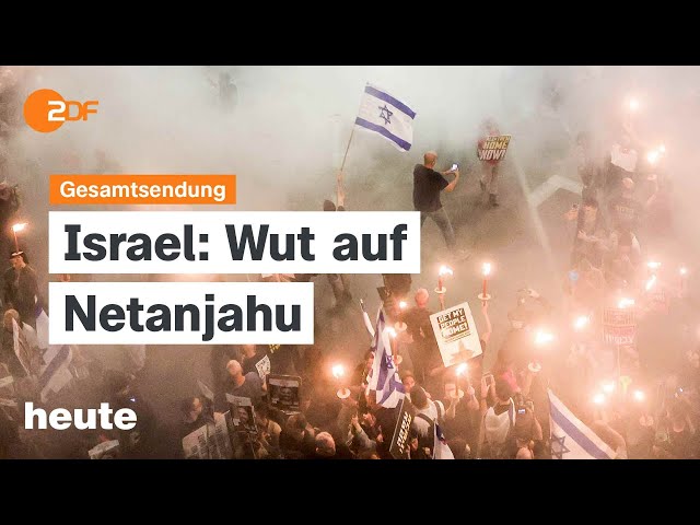 ⁣heute 19:00 Uhr vom 31.03.2024 Proteste gegen Netanjahu, Papst-Appell, Änderungen im April