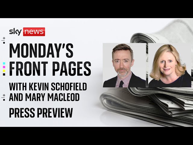 Press Preview: Monday's papers