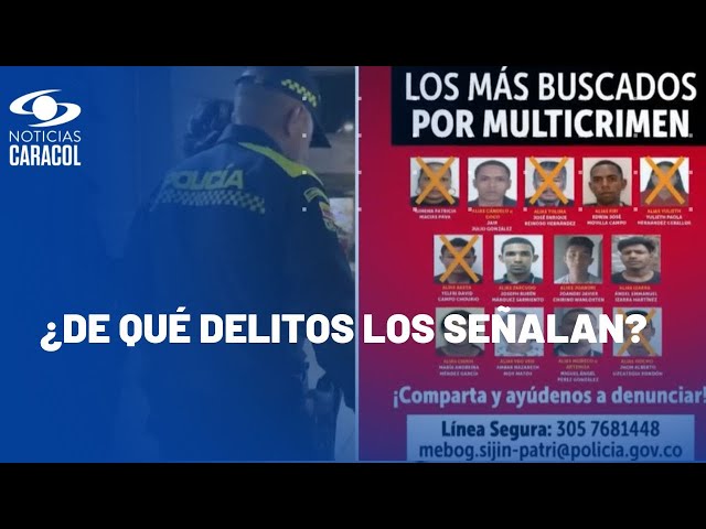 ⁣Diez criminales del cartel de los más buscados en Bogotá fueron enviados a la cárcel