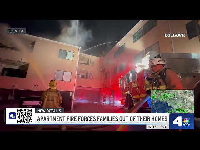 Fire rips through apartment complex in Lomita