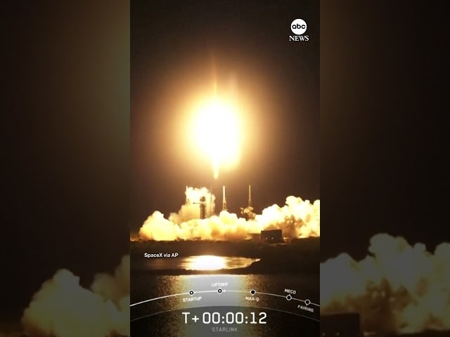 SpaceX rocket lights up sky over Puerto Rico and Bahamas after launch from Cape Canaveral, Florida