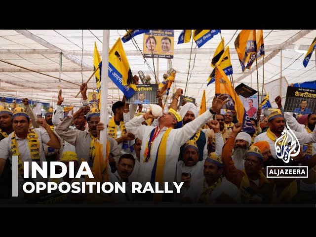 India opposition protests in Delhi over Kejriwal’s arrest before election