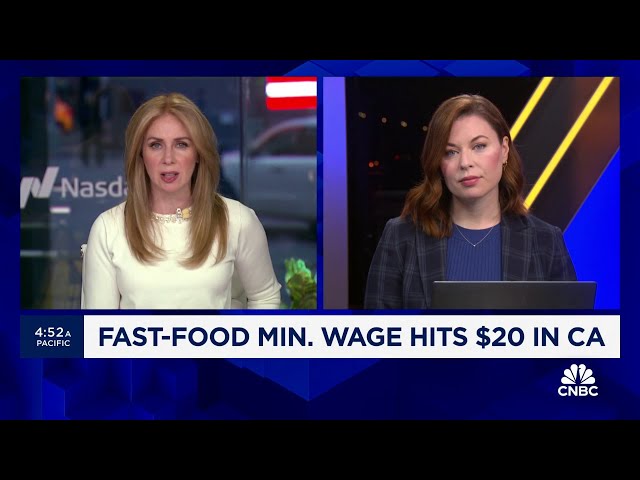 Fast-food minimum wage hits $20 in California