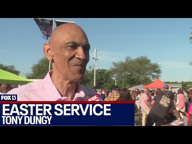 Tony Dungy part of Easter service at Ray J