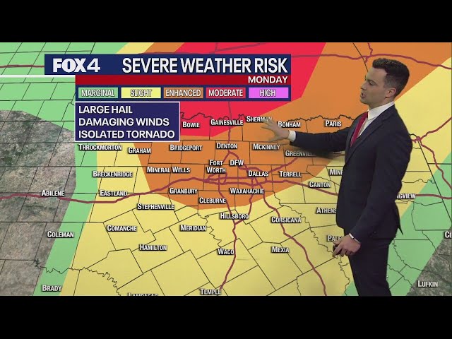 Dallas weather: Large hail, strong winds possible on Monday, April 1