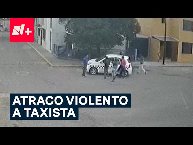 ⁣Violento asalto a taxista en Cuautitlán Izcalli - N+