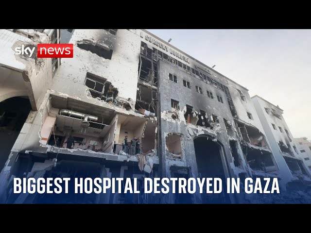 Gaza's biggest hospital destroyed leaving patients in brutal conditions