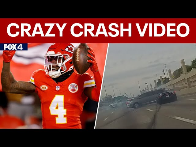 VIDEO: Dallas crash reportedly linked to Rashee Rice caught on camera