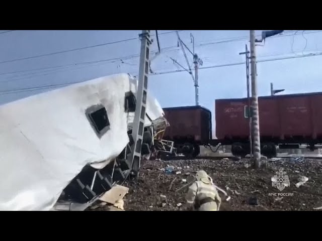 Eight dead as bus collides with train in Russia