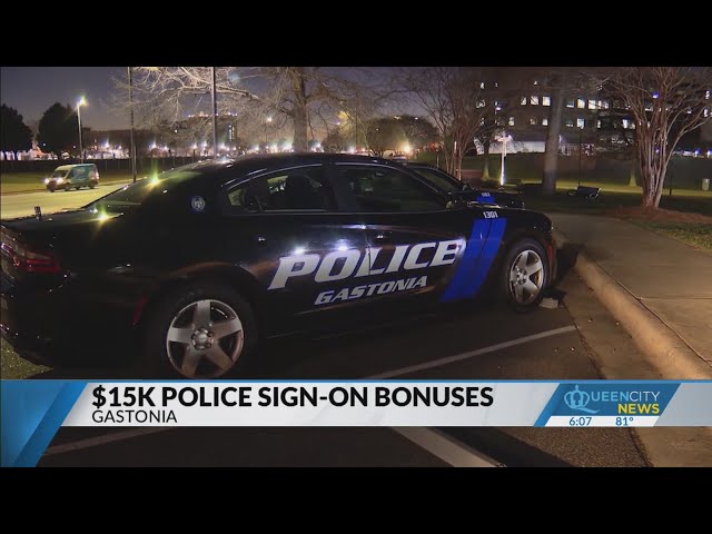 ⁣Gastonia considers $15k sign-on bonus for police officers