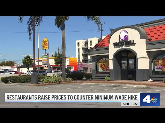 Los Angeles fast food restaurants raise prices to counter wage hike