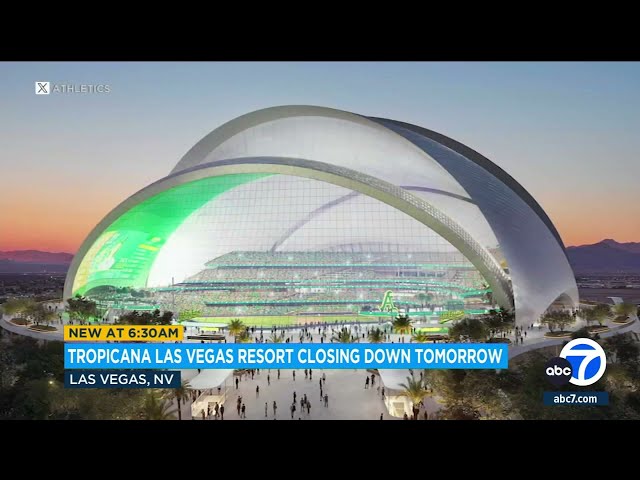 Las Vegas' Tropicana hotel shutting down Tuesday to make way for Athletics ballpark