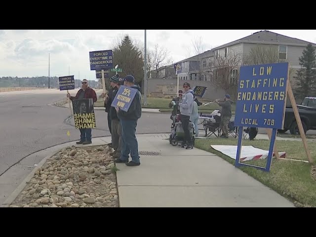 FCI Englewood prison workers picket for better wages