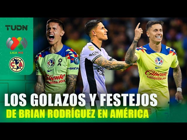 ¡EL BAILADOR DEL GOL!  Grandes goles y FESTEJOS de Brian Rodríguez con el América | TUDN