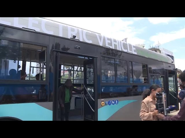 ⁣GLOBALink | Chinese electric buses introduced to Ethiopia to advance green transport agenda