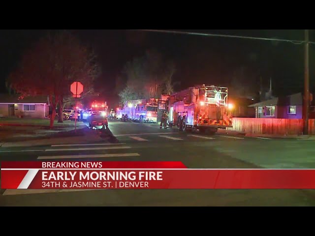 Crews battle early morning fire in Denver