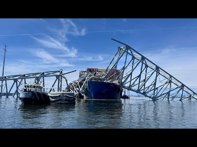 Channel opened for vessels clearing collapsed Baltimore bridge site