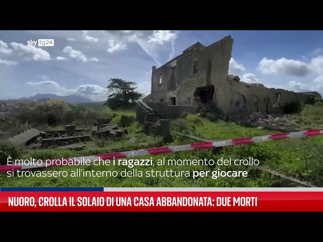 Crolla solaio in una casa diroccata a Nuoro, due morti