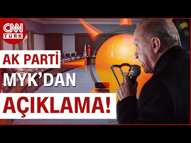 SON DAKİKA!  |  AK Parti MYK'dan Açıklama! Erdoğan: "Milletin Sandığa Küsmesinin Sebebi Pa