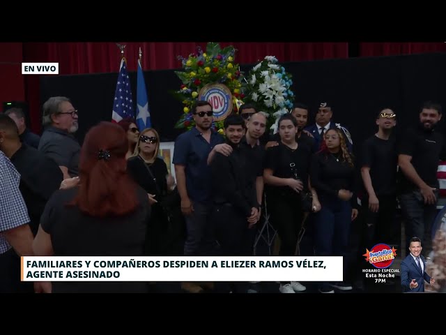 Emotivo velatorio del agente Eliezer Ramos Vélez