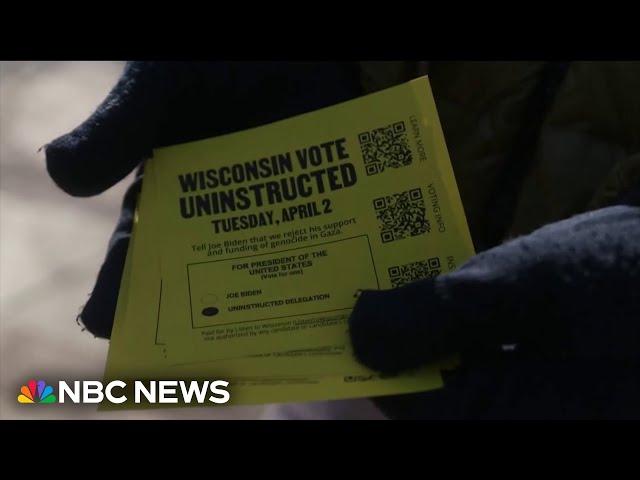 Why some Wisconsin voters plan to partake in ‘uninstructed’ protest vote