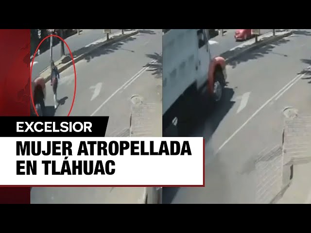 Mujer cruza la calle, queda en punto ciego y ocurre lo peor