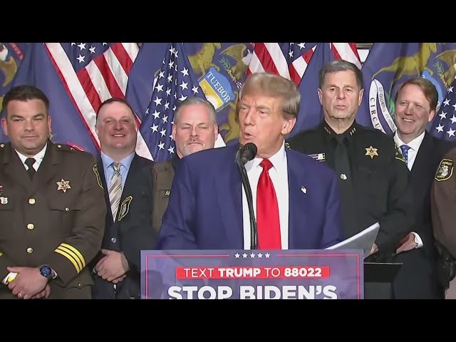 Donald Trump goes after Joe Biden on the border and crime during Michigan visit