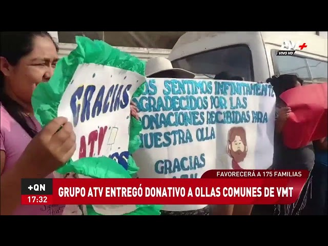 Grupo ATV entregó donativo a ollas comunes de VMT