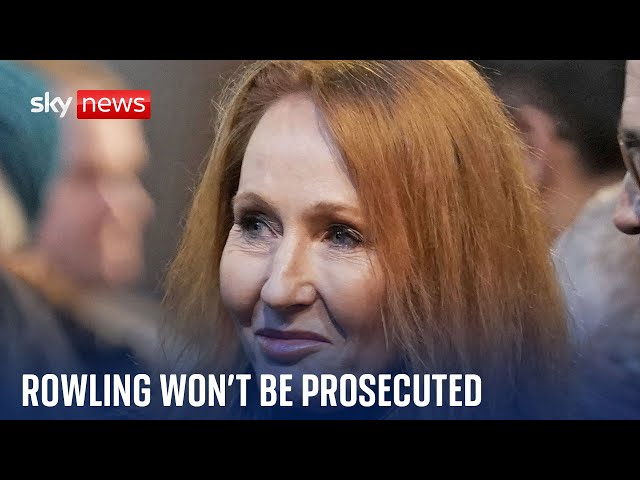 Scotland: JK Rowling won't be prosecuted over social media post