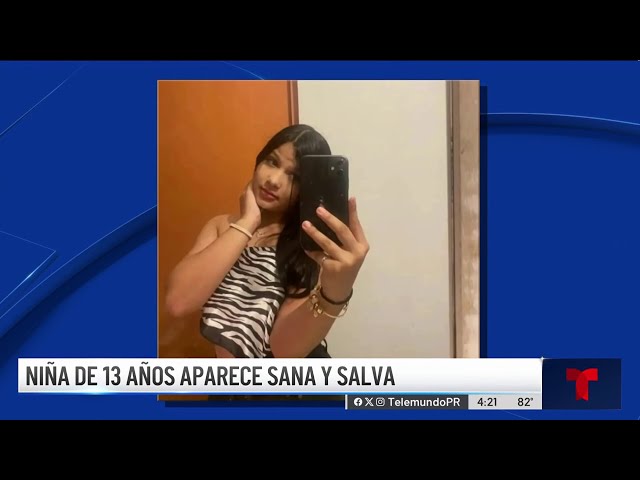 Desactivan alerta Amber tras hallar a niña de 13 años