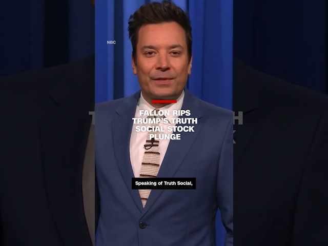 ⁣Fallon rips Trump’s Truth Social stock plunge