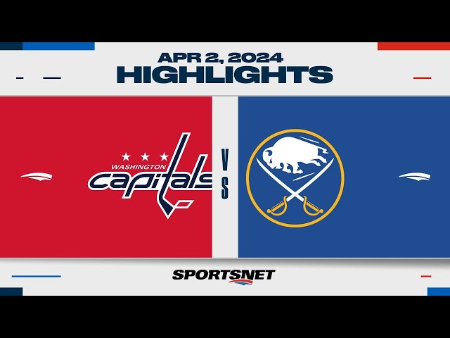 ⁣NHL Highlights | Capitals vs. Sabres - April 2, 2024