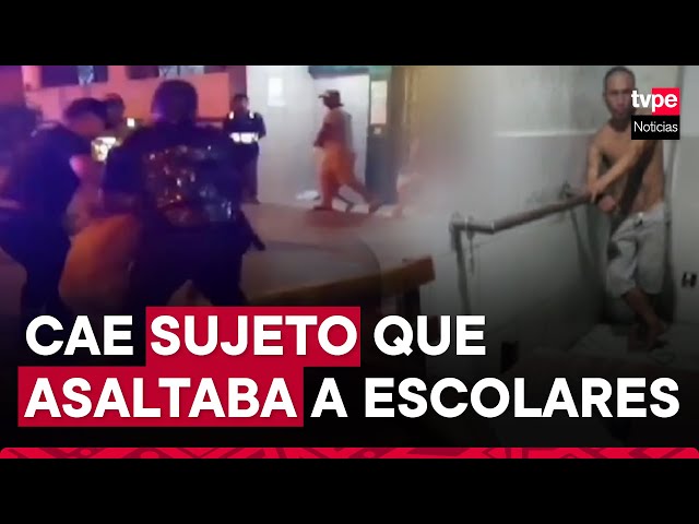 Comas: capturan a delincuente que asaltaba con arma de fuego a escolares